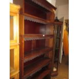 Early 20th Century oak six section open bookcase