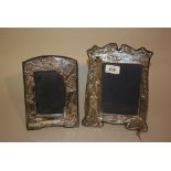 Two modern silver mounted golf motif photograph frames