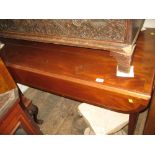 Reproduction mahogany and line inlaid Pembroke type drop-leaf dining table together with a set of
