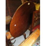 19th Century circular mahogany tripod table,