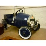 Baghera child's blue painted pedal car