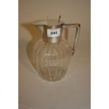 Early 20th Century Chester silver mounted glass claret jug,