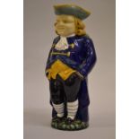 Unusual 19th Century Minton Majolica Quaker man Toby jug with impressed makers and date ciphers to