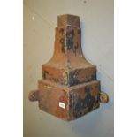 Late 19th / early 20th Century square iron corner rain hopper