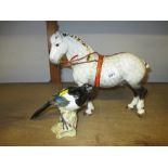 Beswick figure of a dapple grey shire horse,