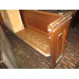 Victorian stained pine church pew