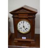 Late 19th Century walnut mantel clock,