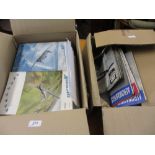 Two boxes containing a quantity of Aeronautical magazines etc