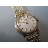 Ladies gold plated Tissot wristwatch with 14ct gold straps