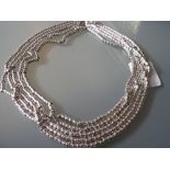 Links of London silver five strand ladies necklace with clasp