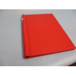 Red stamp album containing a collection of Great Britain errors and phosphors