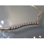 18ct Yellow gold diamond set necklace