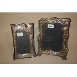 Two modern silver mounted Art Nouveau style photograph frames