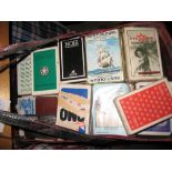 Bag containing a large quantity of shipping advertising playing cards