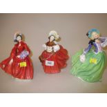 Group of three Royal Doulton figures, ' Lilac Time ',