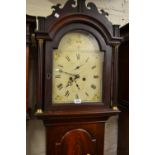 19th Century mahogany longcase clock,