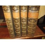 Four 19th Century part leather bound volumes,