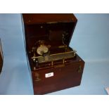 Mahogany cased electric shock treatment machine by C.