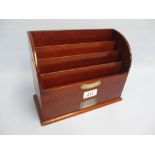 Mahogany letter rack made from the timber taken from H.M.S.