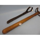 19th Century truncheon and a cosh