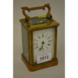 Early 20th Century gilt brass carriage clock,