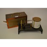 Copper and iron mounted barograph