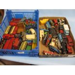 Large quantity of mixed die-cast model Dinky toys in two boxes