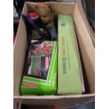 Quantity of various boxed Subbuteo games and a quantity of other dolls and a bear