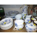 Collection of modern Meissen blue and white Onion pattern tableware,