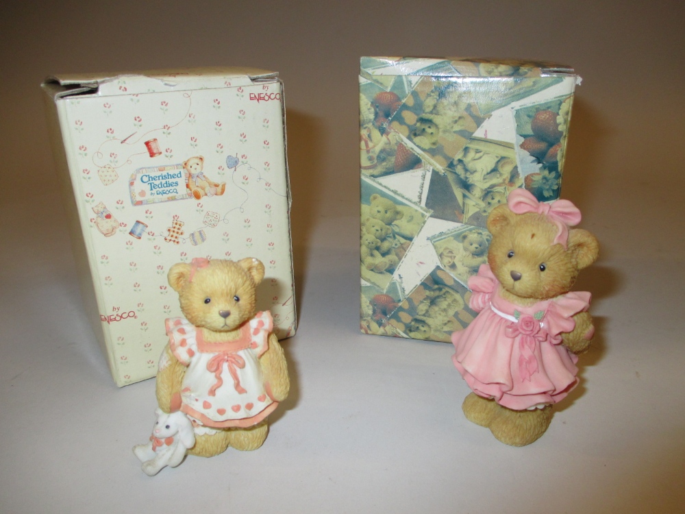 Similar quantity of various smaller boxed Cherished Teddies