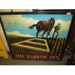 ' The Harrow Inn ' painted pub sign