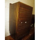 20th Century single door side cabinet on plinth base (a/f)