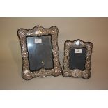 Two modern silver mounted Victorian style photograph frames