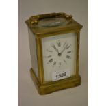 Early 20th Century brass cased carriage clock,