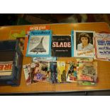 Box containing a quantity of various magazines including The Story of Pop, Disco,