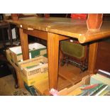 Art Deco oak dining room suite comprising: draw-leaf table,