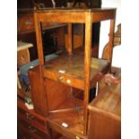 George III mahogany square washstand with a single drawer together with a similar oak washstand