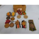 Quantity of various medals including two World War I medals awarded to 27114 GNR.J.F.Stokes R.