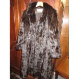 Ladies three quarter length dark brown mink fur coat by Thorpe and Crump Limited, Croydon,