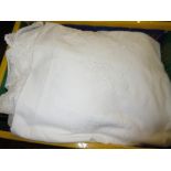 Quantity of embroidered table and bed linen etc