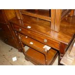 19th Century mahogany single drawer side table on turned tapering supports