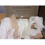 Wedding dress in original Fortnum and Mason box with accessories