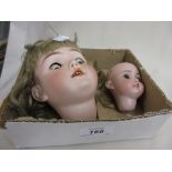 Max Handwerck, German bisque doll's head with sleeping eyes,