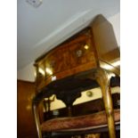 Small walnut bureau in Queen Anne style with a fall front above single drawer raised on cabriole