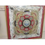 Hermes, Paris, framed multi coloured silk scarf, entitled ' Railing ', of nautical theme,