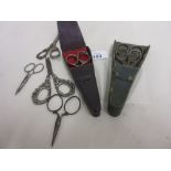 Collection of small vintage scissors