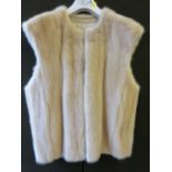 Ladies pale fur gilet