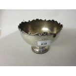 Sheffield silver circular pedestal rose bowl (a/f)