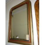 Small 19th Century French gilt framed overmantel mirror