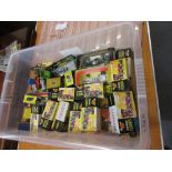 Box containing a quantity of various Corgi die-cast model vehicle classics,